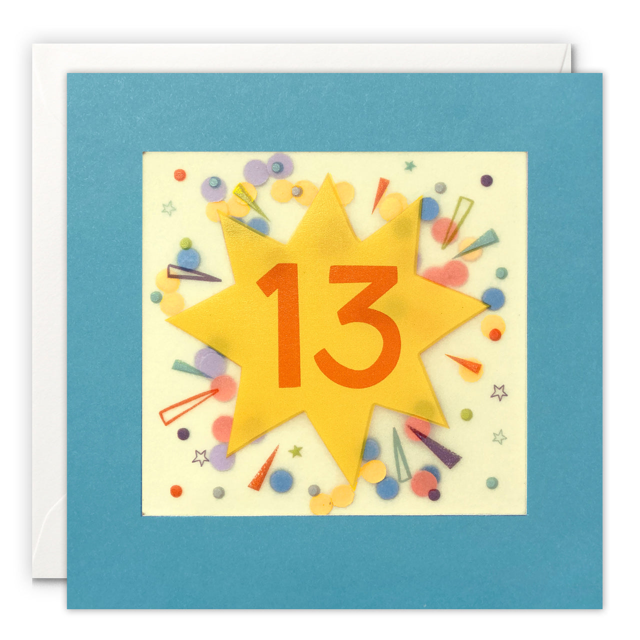 PP3777 - Age 13 Star Paper Shakies Card