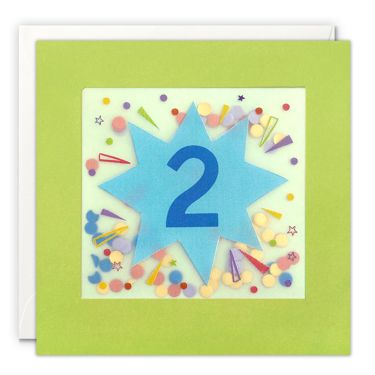 PP3901 - Age 2 Star Paper Shakies Card