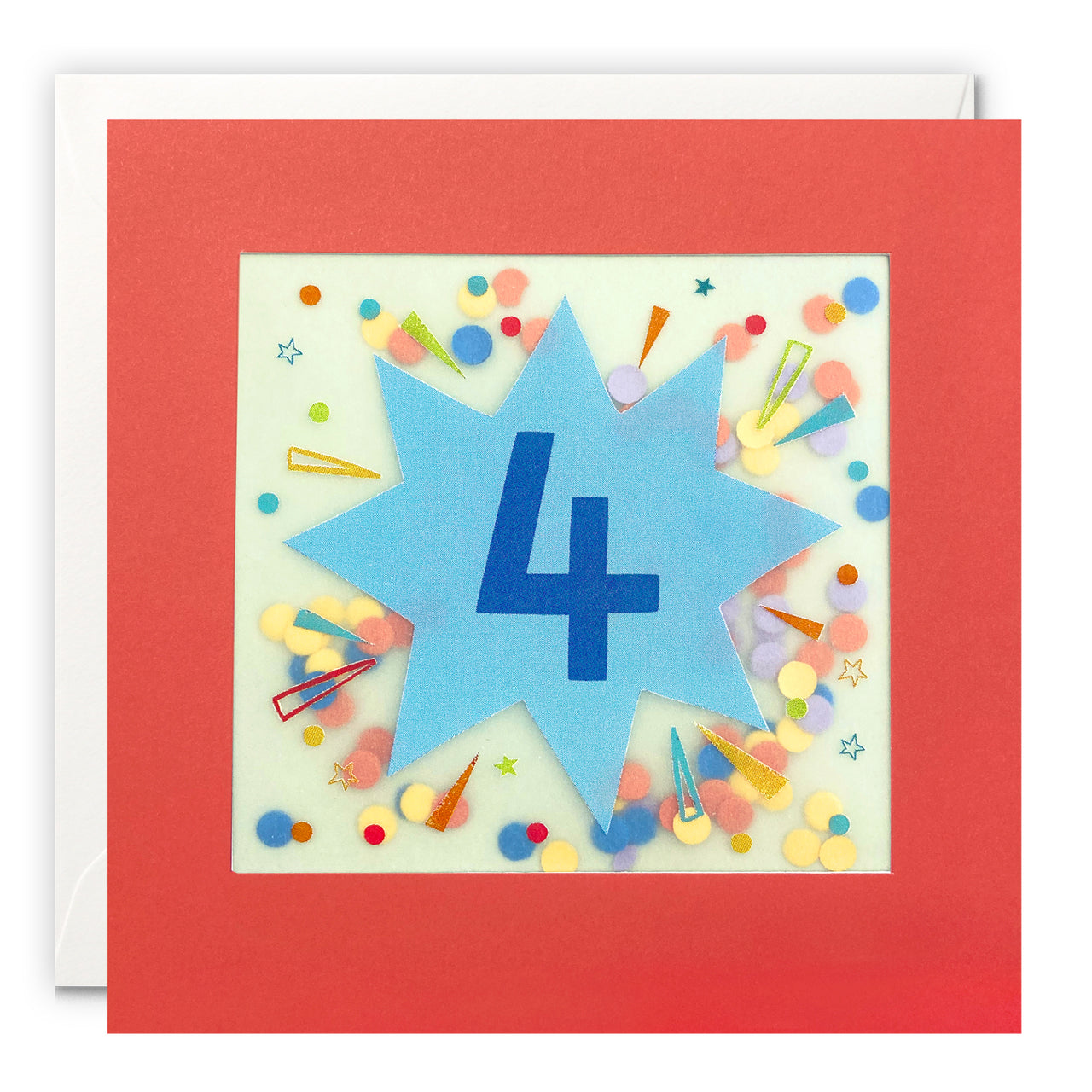 PP3903 - Age 4 Star Paper Shakies Card