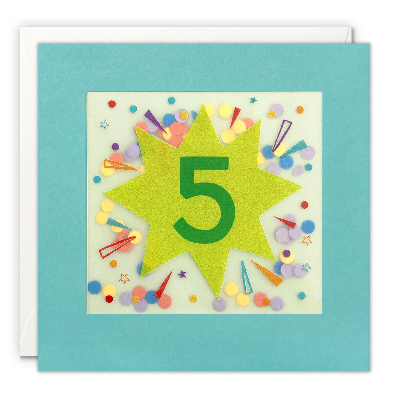 PP3904 - Age 5 Star Paper Shakies Card