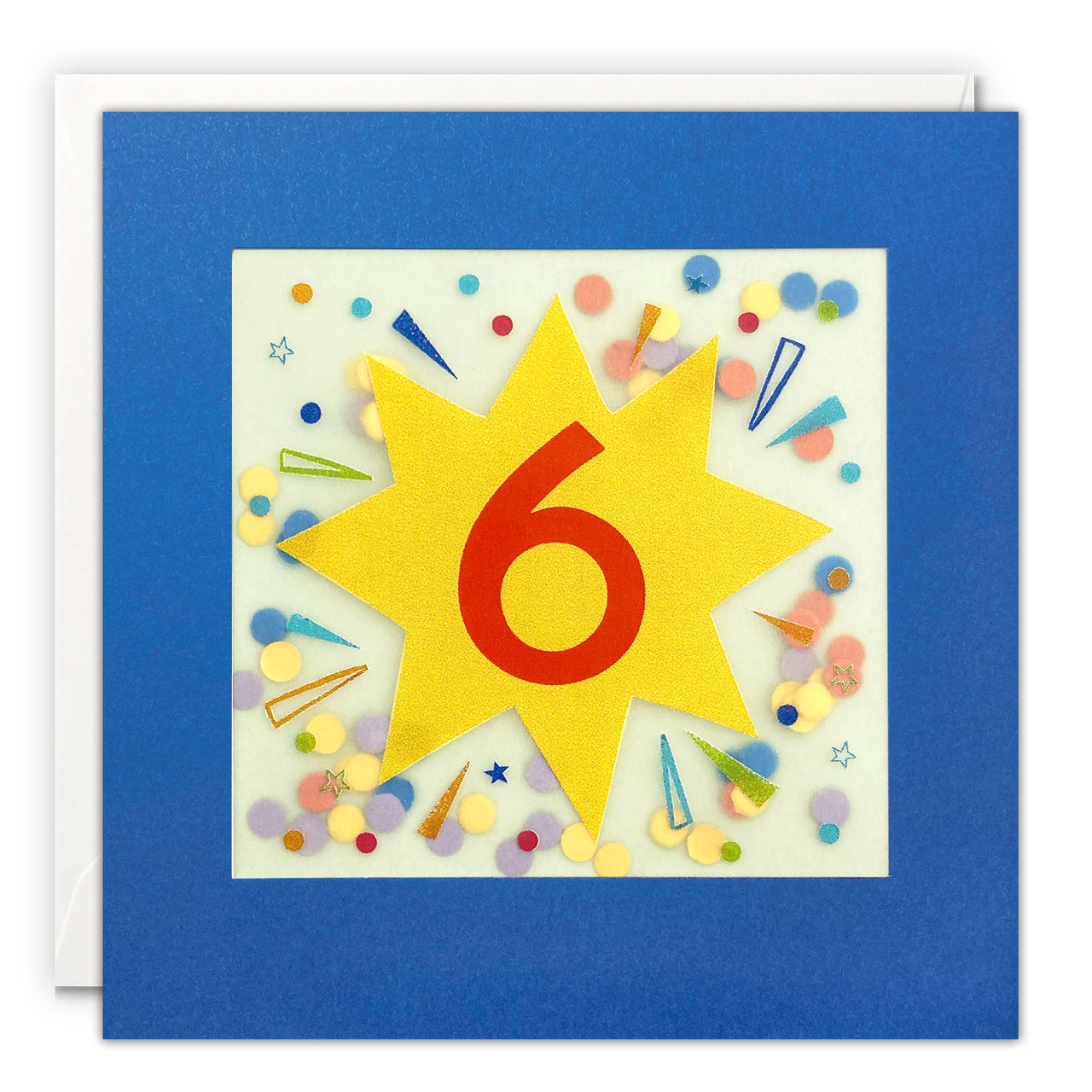 PP3905 - Age 6 Star Paper Shakies Card