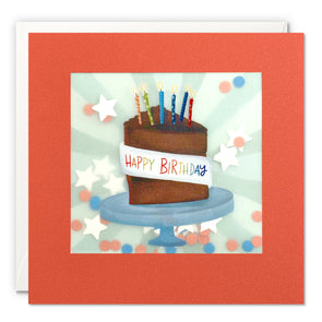 PP3958 - Birthday Chocolate Cake Paper Shakies Card