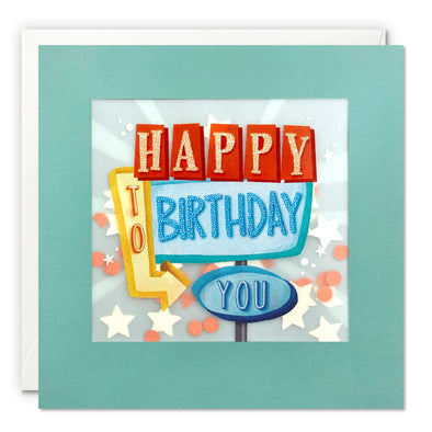 PP3960 - Happy Birthday Bright Sign Paper Shakies Card