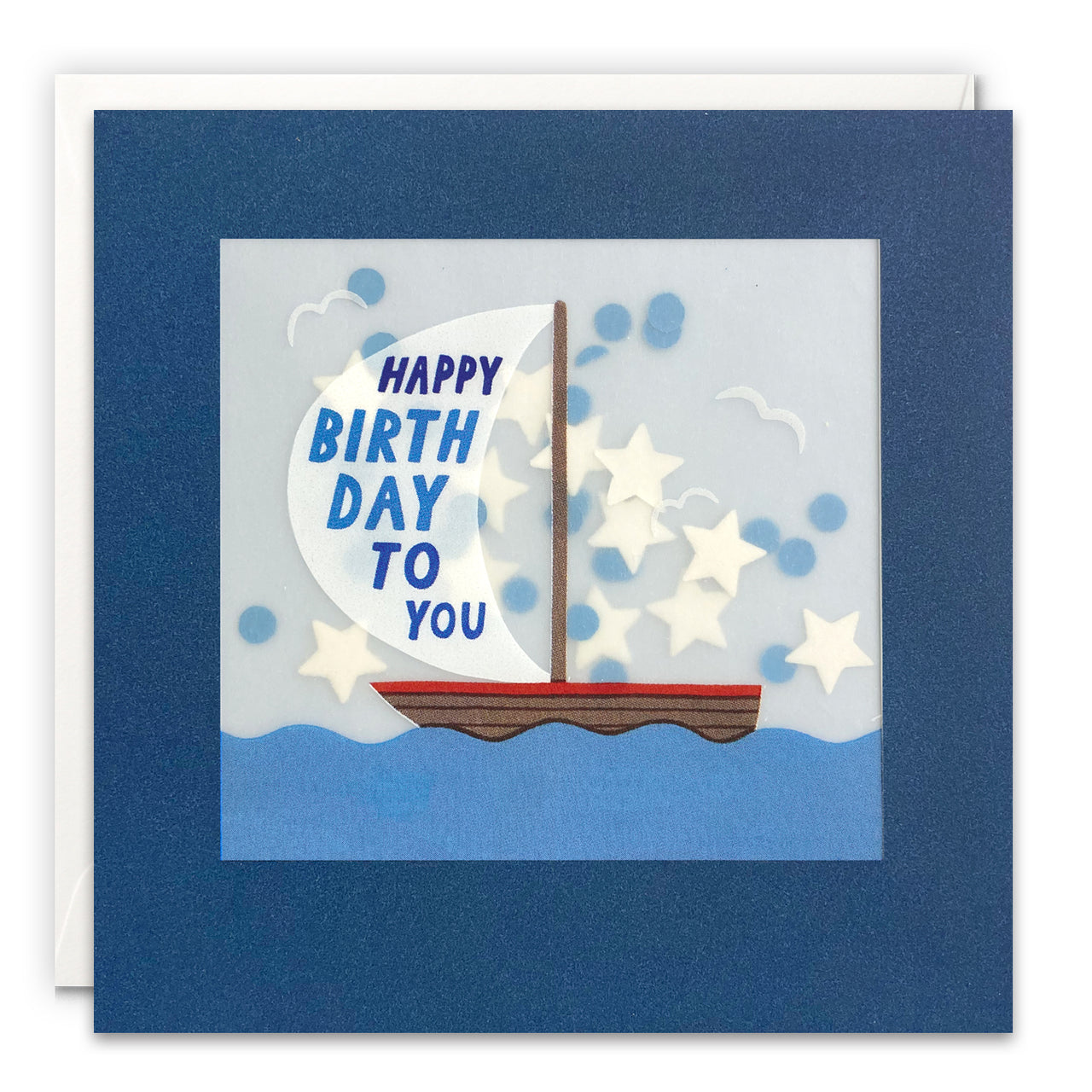 PP3967 - Birthday Sailing Boat Paper Shakies Card