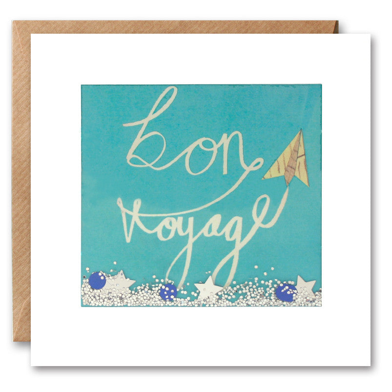 PS2295U - Paper Plane Bon Voyage Shakies Card