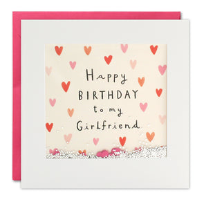 PT2873 - Girlfriend Hearts Birthday Shakies Card