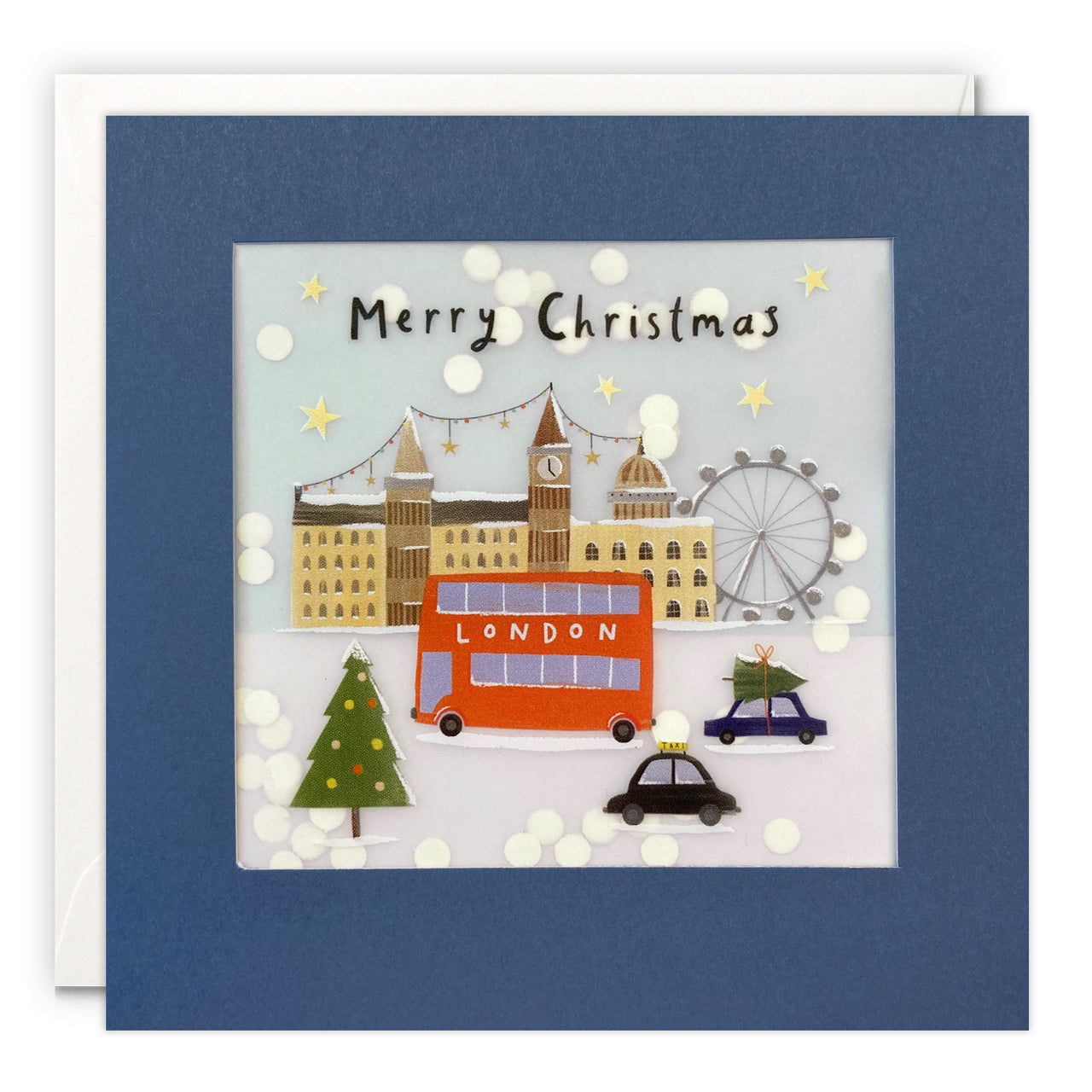 RPP3642 - London Christmas Paper Shakies Card