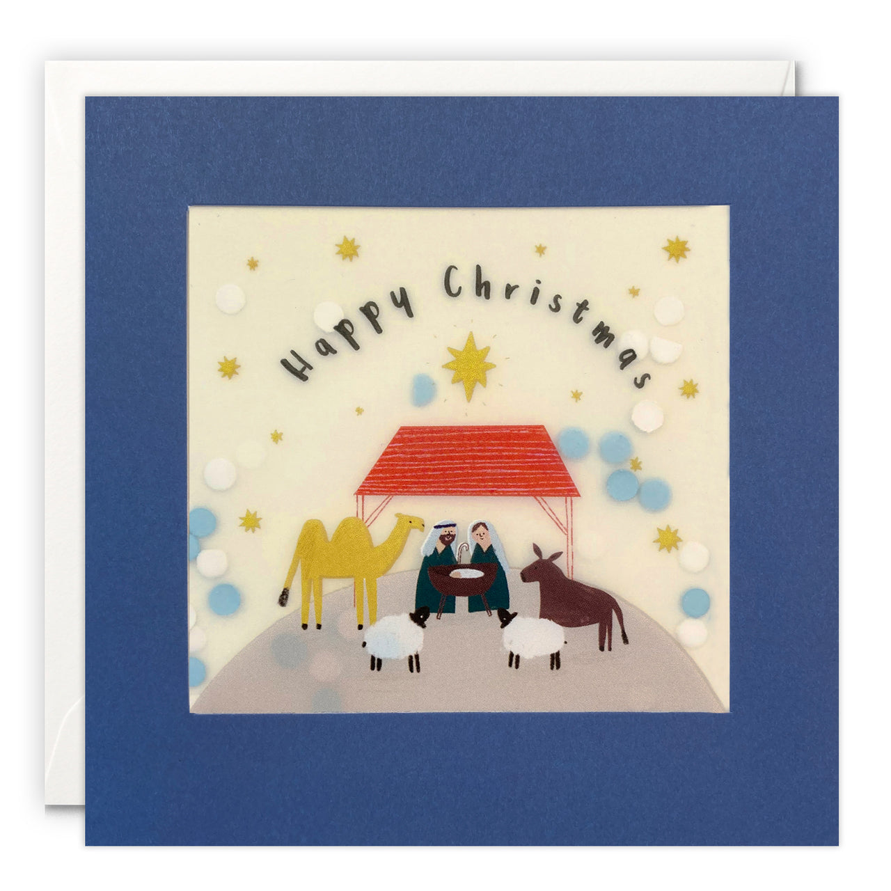 RPP3644 - Christmas Nativity Paper Shakies Card