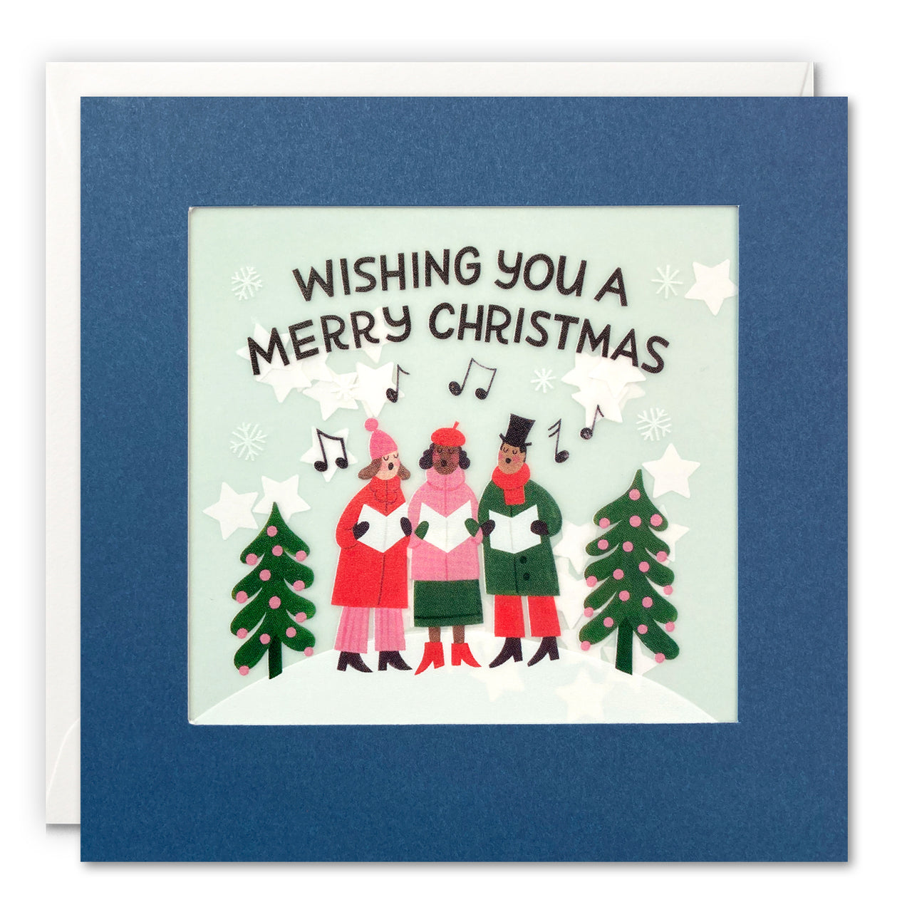 RPP3750 - Carol Singers Christmas Paper Shakies Card