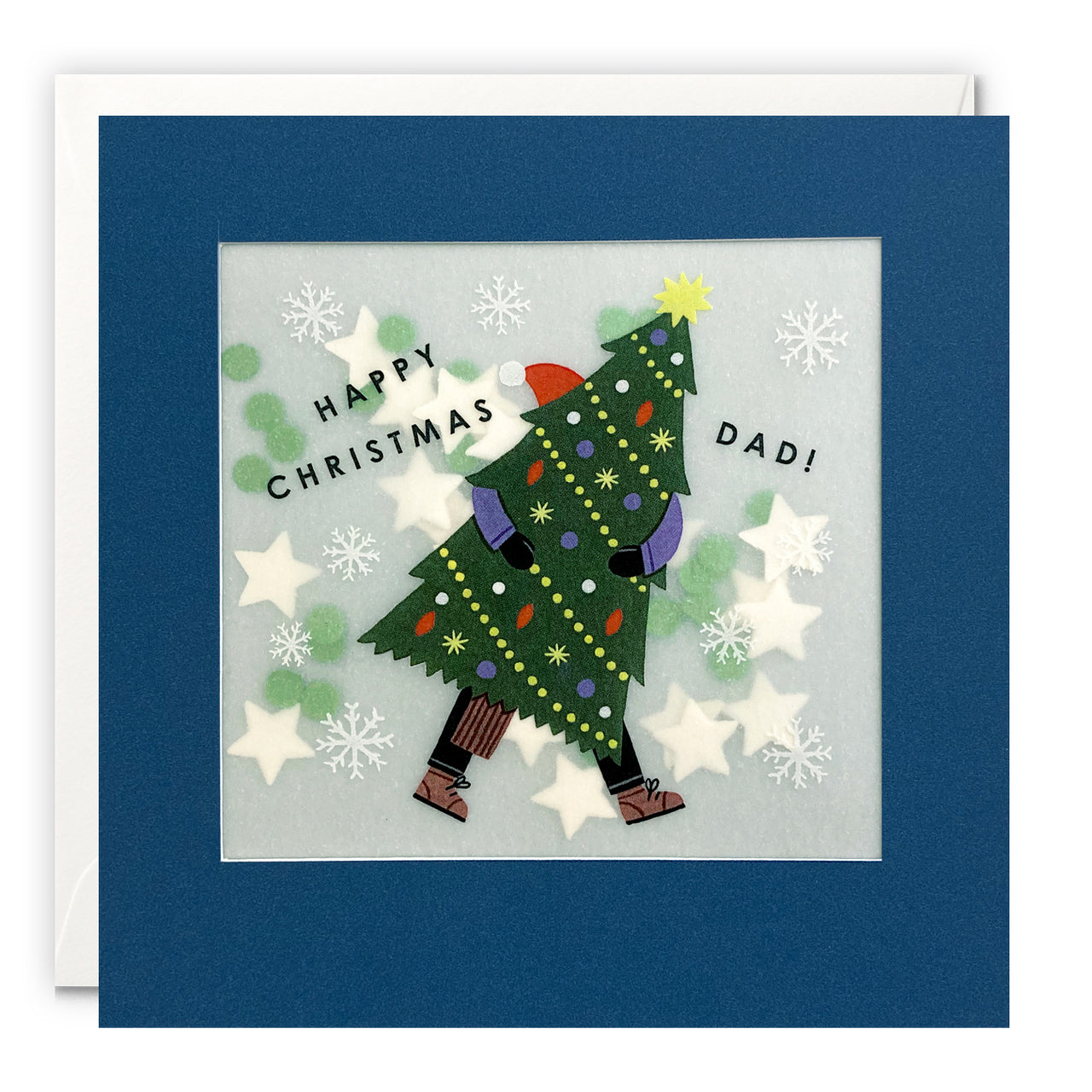 RPP3948 - Dad Tree Christmas Paper Shakies Card
