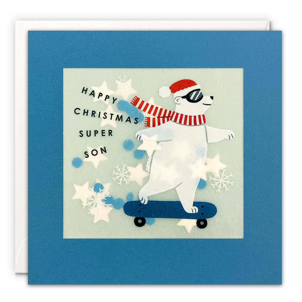 RPP3951 - Son Polar Bear Christmas Paper Shakies Card