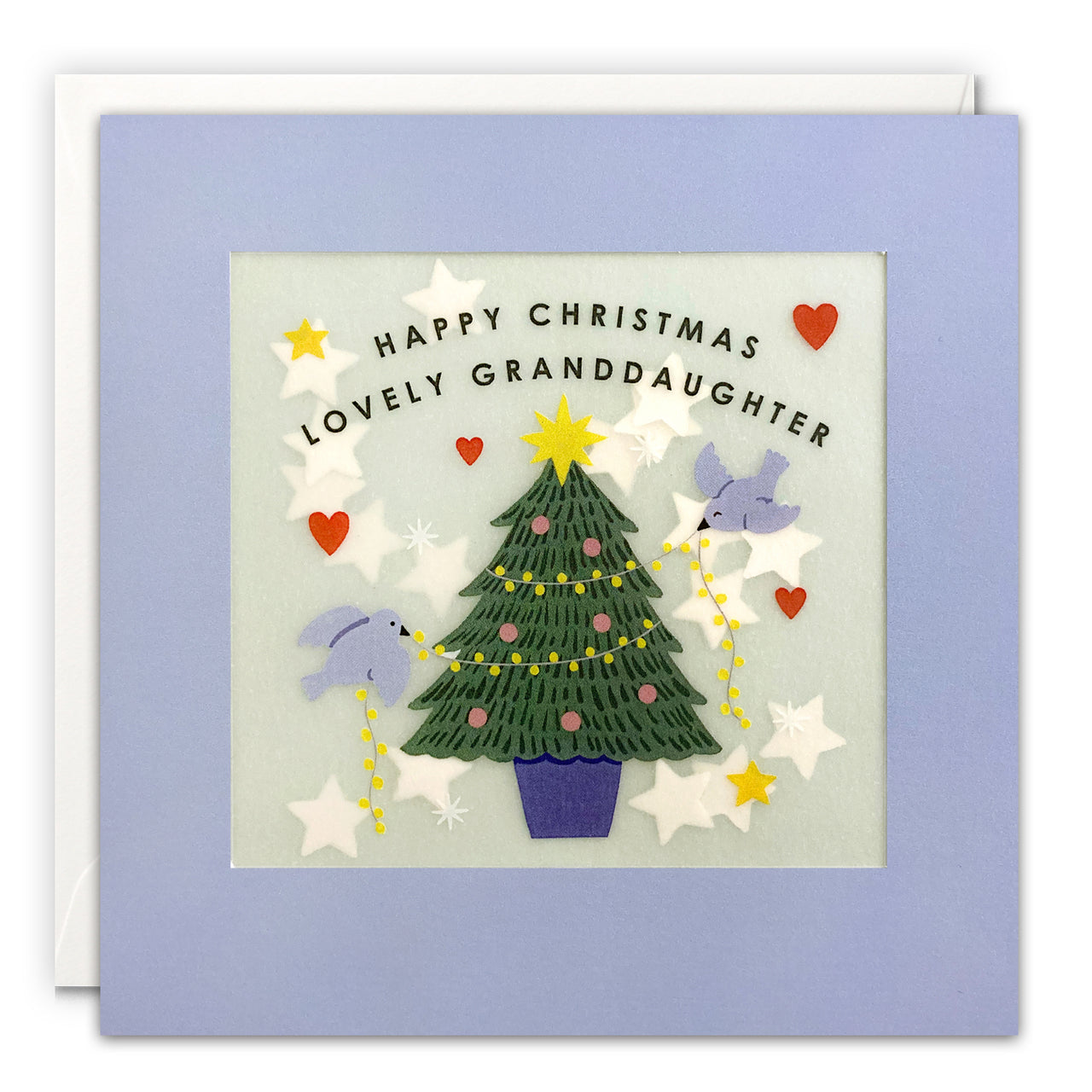 RPP3954 - Granddaughter Tree Christmas Paper Shakies Card