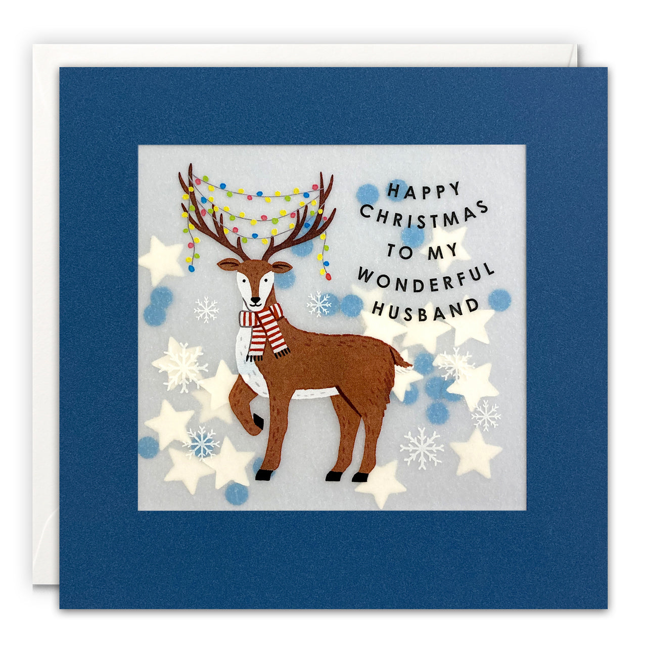 RPP3957 - Husband Reindeer Christmas Paper Shakies Card